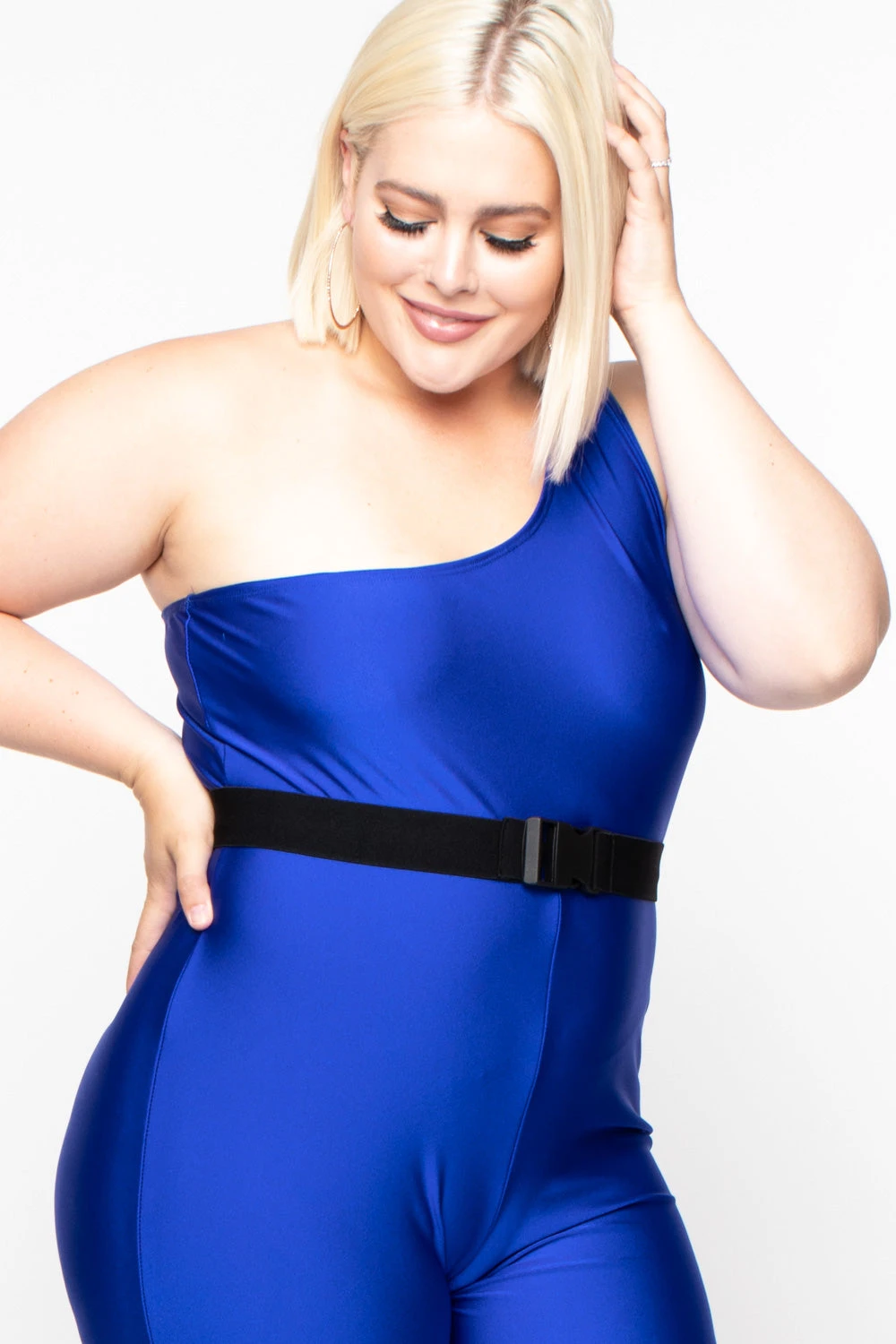 Plus Size Totally Rad Bodycon Romper - Royal Blue Plus Size Totally Rad Bodycon Romper - Royal Blue -Kitchensuppliesdeal curvy sense jumpsuits and rompers plus size totally rad bodycon romper royal blue 29269612003425