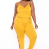 Ambiance Plus Size Varsity Lounge Jumpsuit - Mustard 1 Ambiance Plus Size Varsity Lounge Jumpsuit - Mustard -Kitchensuppliesdeal curvy sense jumpsuits and rompers plus size varsity lounge jumpsuit mustard 29256885305441