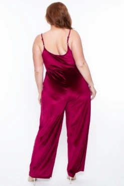 Plus Size Veronica Velour Catsuit - Burgundy -Kitchensuppliesdeal curvy sense jumpsuits and rompers plus size veronica velour catsuit burgundy 29256974631009
