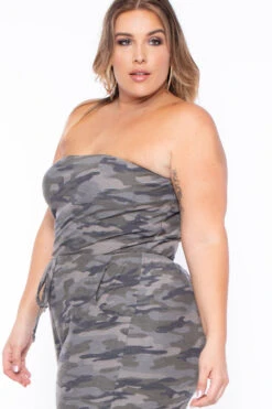 Plus Size Viviana Strapless Jumpsuit - Camo 5 Plus Size Viviana Strapless Jumpsuit - Camo -Kitchensuppliesdeal curvy sense jumpsuits and rompers plus size viviana strapless jumpsuit camo 29272095228001