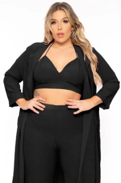 Plus Size Boss Babe 3 Piece Matching Set - Black -Kitchensuppliesdeal curvy sense matching sets plus size boss babe 3 piece matching set black 30983236255841