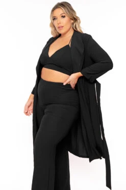 Plus Size Boss Babe 3 Piece Matching Set - Black -Kitchensuppliesdeal curvy sense matching sets plus size boss babe 3 piece matching set black 30983237140577