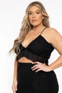 Plus Size Cami Top And Ruffle Skirt 2pc Matching Set - Black 5 Plus Size Cami Top And Ruffle Skirt 2pc Matching Set - Black -Kitchensuppliesdeal curvy sense matching sets plus size cami and ruffle skirt 2pc matching set black 31921347068001