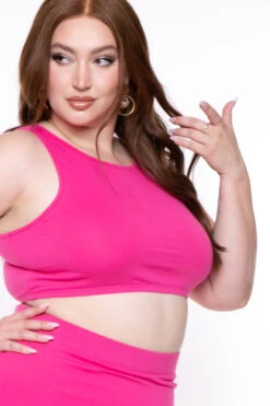 Plus Size Candace Tank And Skirt Matching Set - Hot Pink -Kitchensuppliesdeal curvy sense matching sets plus size candace tank and skirt matching set hot pink 29447993262177