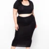 Plus Size Carmen Top & Skirt Matching Set - Black -Kitchensuppliesdeal curvy sense matching sets plus size carmen top skirt matching set black 29887668584545