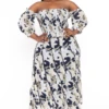 Plus Size De Luna Smocked Top & Skirt Set - Navy 2 Plus Size De Luna Smocked Top & Skirt Set - Navy -Kitchensuppliesdeal curvy sense matching sets plus size de luna smocked top skirt set navy 32046504640609