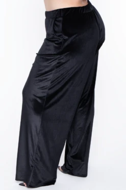 Plus Size Eloise Velour Bandeau & Pant Set - Black -Kitchensuppliesdeal curvy sense matching sets plus size eloise velour bandeau pant set black 29703432667233