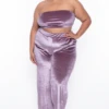 Plus Size Eloise Velour Bandeau & Pant Set - Mauve 1 Plus Size Eloise Velour Bandeau & Pant Set - Mauve -Kitchensuppliesdeal curvy sense matching sets plus size eloise velour bandeau pant set mauve 29703433191521