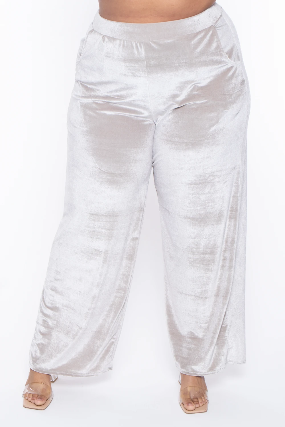 Plus Size Eloise Velour Bandeau & Pant Set - Stone Plus Size Eloise Velour Bandeau & Pant Set - Stone -Kitchensuppliesdeal curvy sense matching sets plus size eloise velour bandeau pant set stone 29705776398433