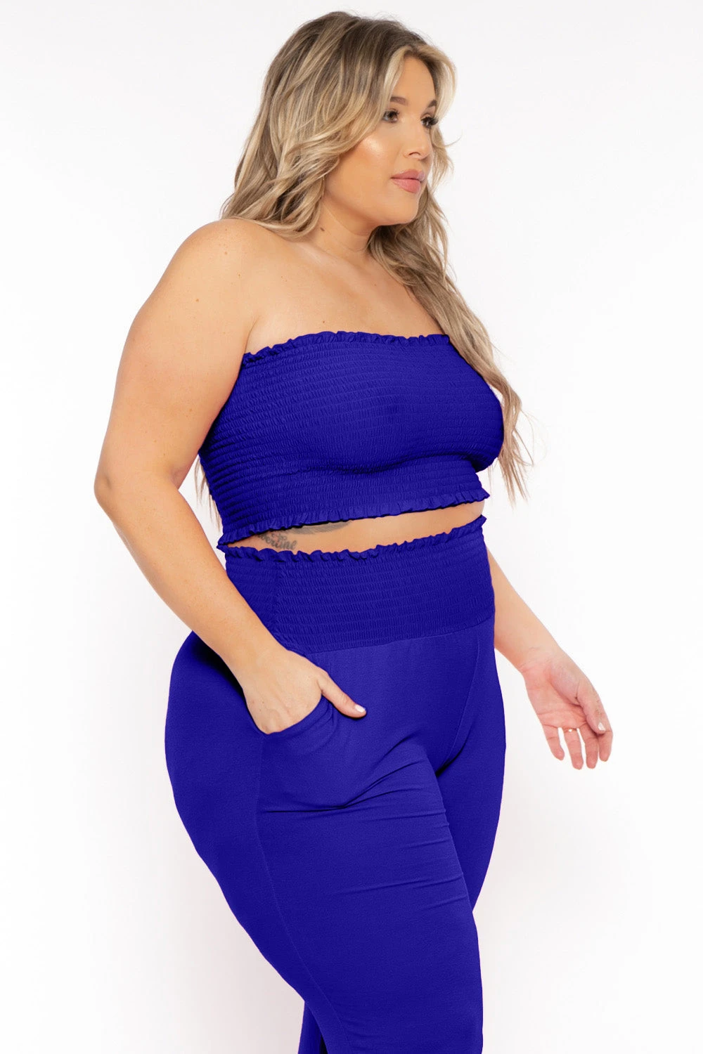 Plus Size Ginara Matching Jogger Set - Blue Plus Size Ginara Matching Jogger Set - Blue -Kitchensuppliesdeal curvy sense matching sets plus size ginara matching jogger set blue 32046641479777