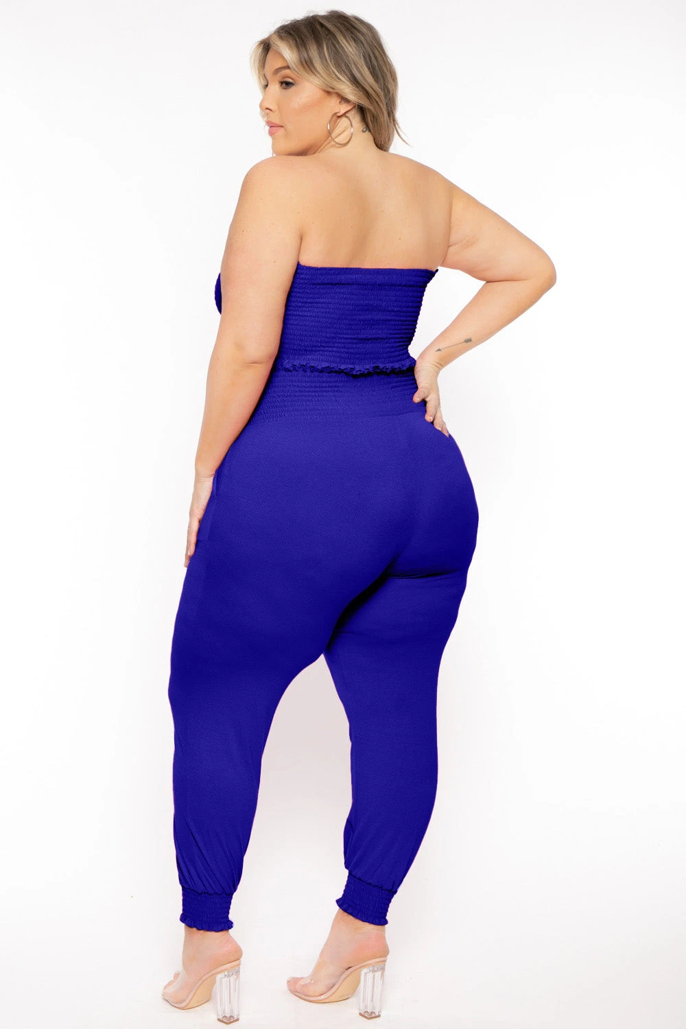 Plus Size Ginara Matching Jogger Set - Blue Plus Size Ginara Matching Jogger Set - Blue -Kitchensuppliesdeal curvy sense matching sets plus size ginara matching jogger set blue 32046641905761