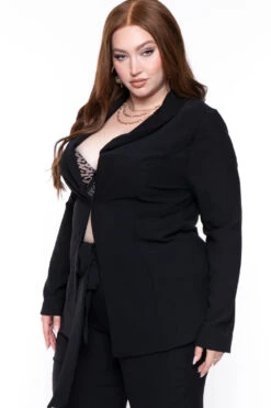 Plus Size HBIC Pant Suit - Black 4 Plus Size HBIC Pant Suit - Black -Kitchensuppliesdeal curvy sense matching sets plus size hbic pant suit black 31638864167009