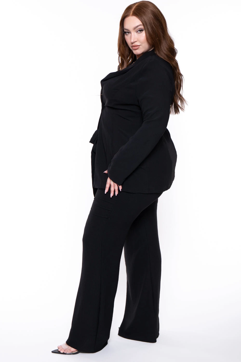 Plus Size HBIC Pant Suit - Black Plus Size HBIC Pant Suit - Black -Kitchensuppliesdeal curvy sense matching sets plus size hbic pant suit black 31638864232545