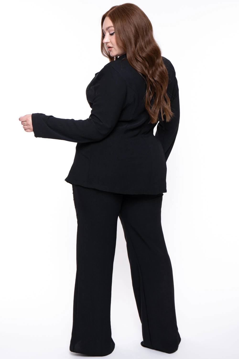 Plus Size HBIC Pant Suit - Black Plus Size HBIC Pant Suit - Black -Kitchensuppliesdeal curvy sense matching sets plus size hbic pant suit black 31638864265313