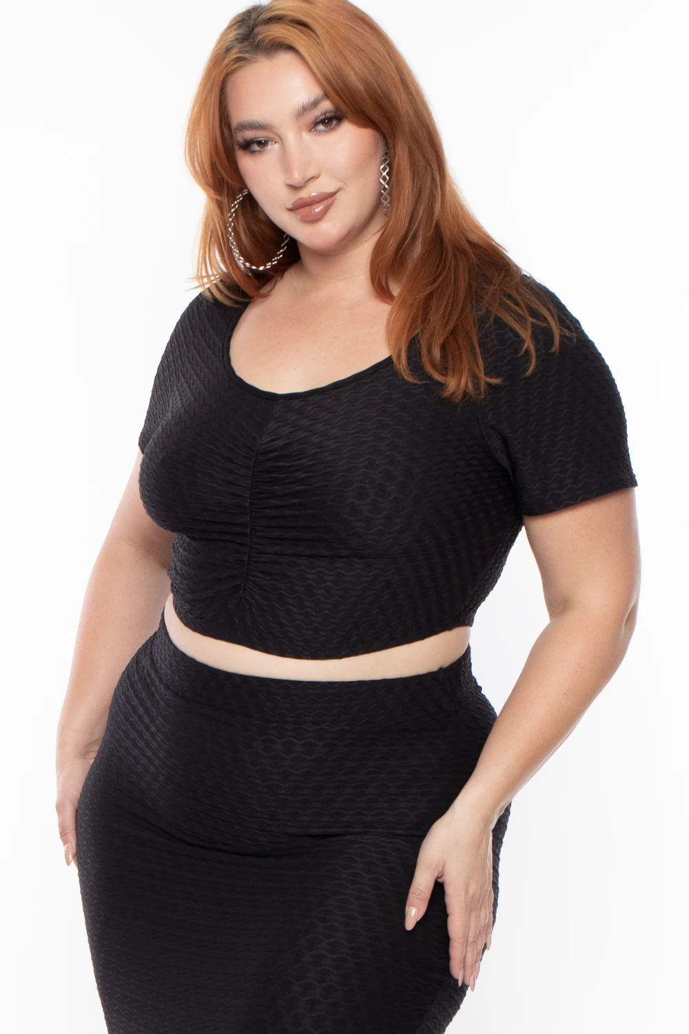 Plus Size Isla Textured Matching Set - Black Plus Size Isla Textured Matching Set - Black -Kitchensuppliesdeal curvy sense matching sets plus size isla textured matching set black 29587697827937