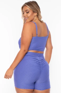 Plus Size Larisa Textured Matching Set - Purple -Kitchensuppliesdeal curvy sense matching sets plus size larisa textured matching set purple 29443417047137
