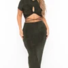 Plus Size Leanne Slinky Matching Set - Olive 2 Plus Size Leanne Slinky Matching Set - Olive -Kitchensuppliesdeal curvy sense matching sets plus size leanne slinky matching set olive 29442550071393