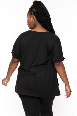 Plus Size Lexa Tee And Legging Pant Set - Black -Kitchensuppliesdeal curvy sense matching sets plus size lexa tee and legging pant set black 30021053677665
