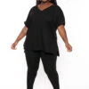 Plus Size Lexa Tee And Legging Pant Set - Black 2 Plus Size Lexa Tee And Legging Pant Set - Black -Kitchensuppliesdeal curvy sense matching sets plus size lexa tee and legging pant set black 30026059186273
