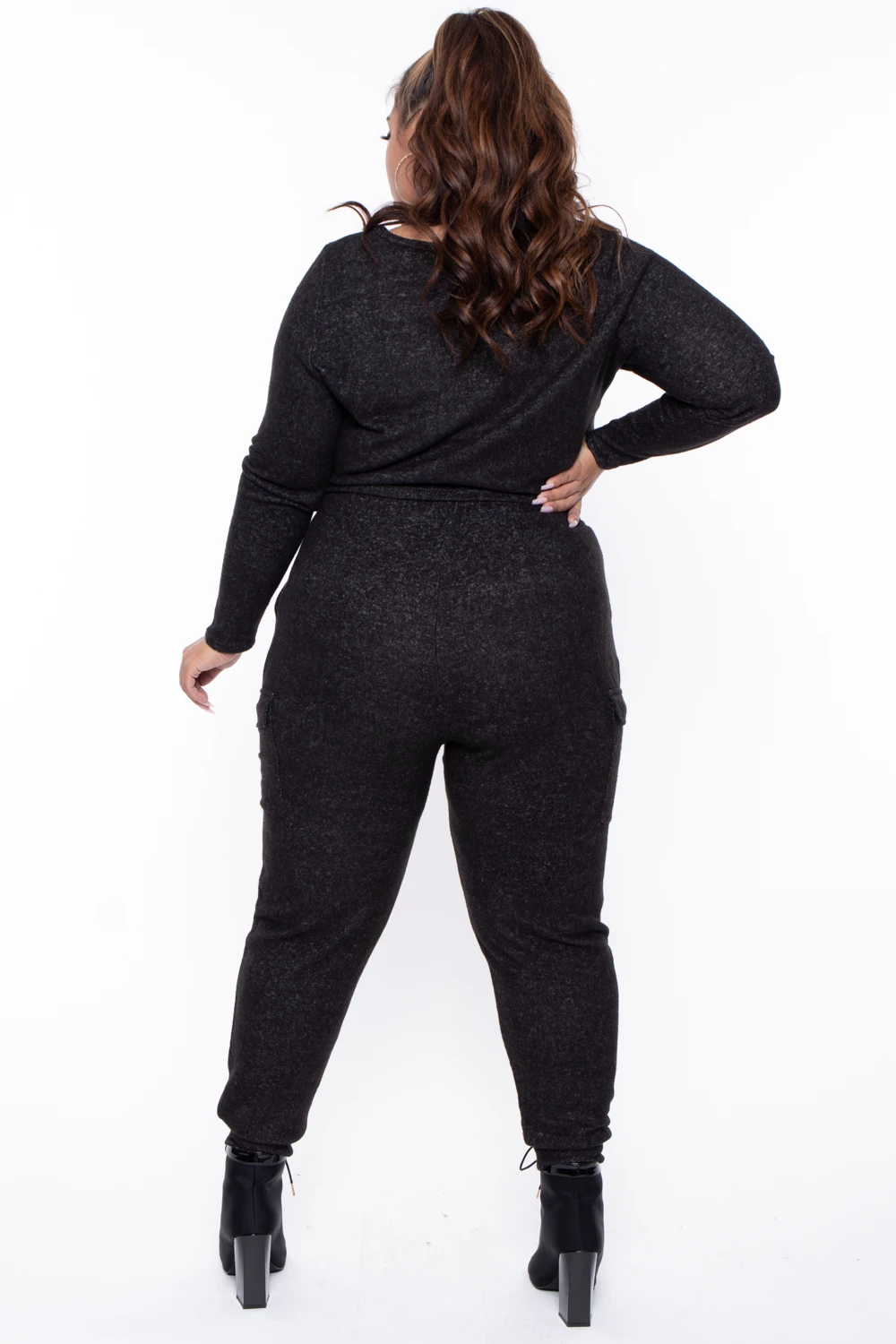 Plus Size Mila Lounge Jogger Set - Black Plus Size Mila Lounge Jogger Set - Black -Kitchensuppliesdeal curvy sense matching sets plus size mila lounge jogger set black 29440900464737