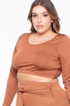 Plus Size Minnie Matching Set - Cognac -Kitchensuppliesdeal curvy sense matching sets plus size minnie matching set cognac 29885513498721