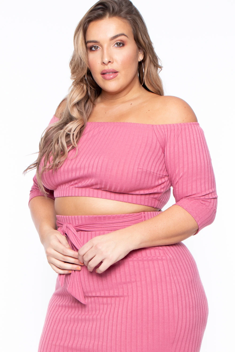 Plus Size Off The Shoulder Matching Set - Mauve Plus Size Off The Shoulder Matching Set - Mauve -Kitchensuppliesdeal curvy sense matching sets plus size off the shoulder matching set mauve 29440225673313