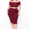 Plus Size Off The Shoulder Textured Matching Set - Burgundy 1 Plus Size Off The Shoulder Textured Matching Set - Burgundy -Kitchensuppliesdeal curvy sense matching sets plus size off the shoulder textured matching set burgundy 29261434388577