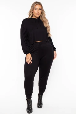 Front Page -Kitchensuppliesdeal curvy sense matching sets plus size rachel hoodie jogger set black 29258059481185