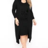 Plus Size Shayla 2PC Cardigan And Dress - Black 2 Plus Size Shayla 2PC Cardigan And Dress - Black -Kitchensuppliesdeal curvy sense matching sets plus size shayla 2pc cardigan and dress black 31726472986721