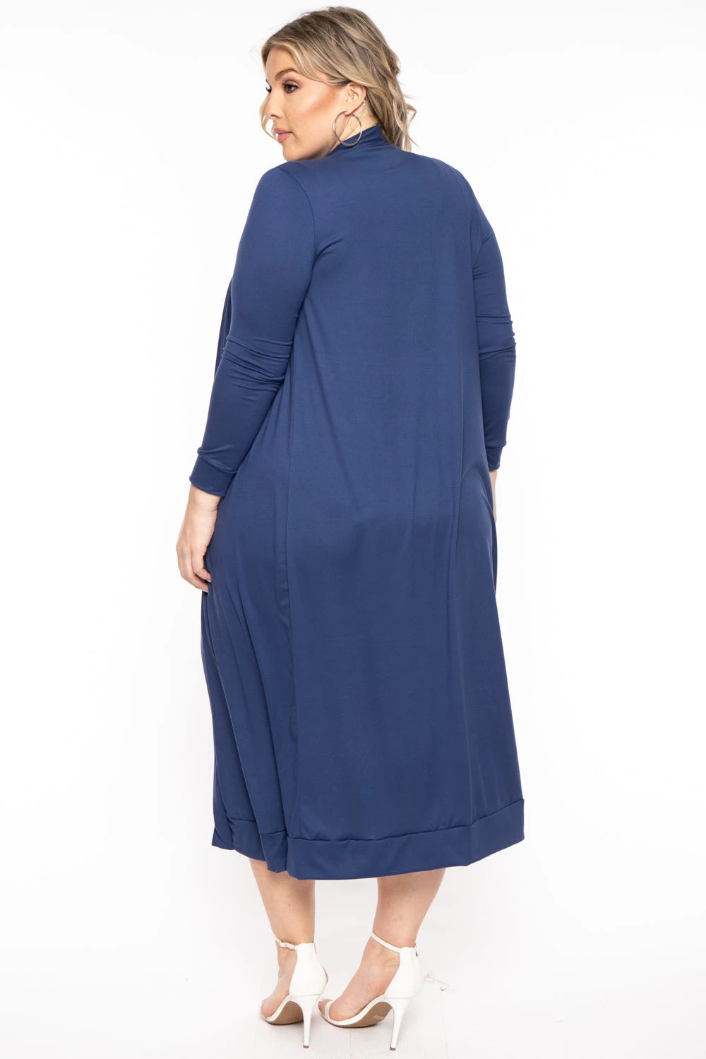 Plus Size Shayla 2PC Cardigan And Dress - Blue Plus Size Shayla 2PC Cardigan And Dress - Blue -Kitchensuppliesdeal curvy sense matching sets plus size shayla 2pc cardigan and dress blue 31342731067489