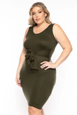 Plus Size Shayla 2PC Cardigan And Dress - Olive 3 Plus Size Shayla 2PC Cardigan And Dress - Olive -Kitchensuppliesdeal curvy sense matching sets plus size shayla 2pc cardigan and dress olive 31372083265633