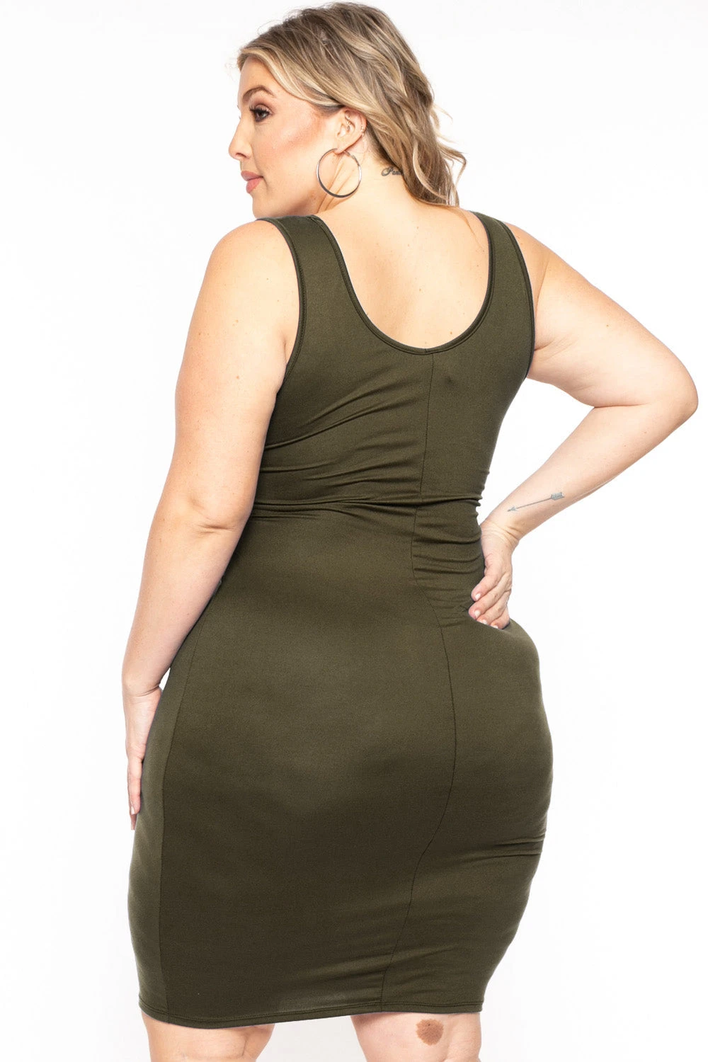 Plus Size Shayla 2PC Cardigan And Dress - Olive Plus Size Shayla 2PC Cardigan And Dress - Olive -Kitchensuppliesdeal curvy sense matching sets plus size shayla 2pc cardigan and dress olive 31372083560545