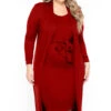 Plus Size Shayla 2PC Cardigan And Dress -Red 1 Plus Size Shayla 2PC Cardigan And Dress -Red -Kitchensuppliesdeal curvy sense matching sets plus size shayla 2pc cardigan and dress red 32127035474017