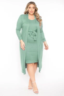 Front Page -Kitchensuppliesdeal curvy sense matching sets plus size shayla 2pc cardigan and dress sage 32006594789473