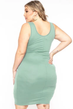 Plus Size Shayla 2PC Cardigan And Dress -Sage -Kitchensuppliesdeal curvy sense matching sets plus size shayla 2pc cardigan and dress sage 32006595838049