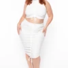 Plus Size Sora Crop Top & Skirt Set - Ivory 1 Plus Size Sora Crop Top & Skirt Set - Ivory -Kitchensuppliesdeal curvy sense matching sets plus size sora crop top skirt set ivory 29254007095393