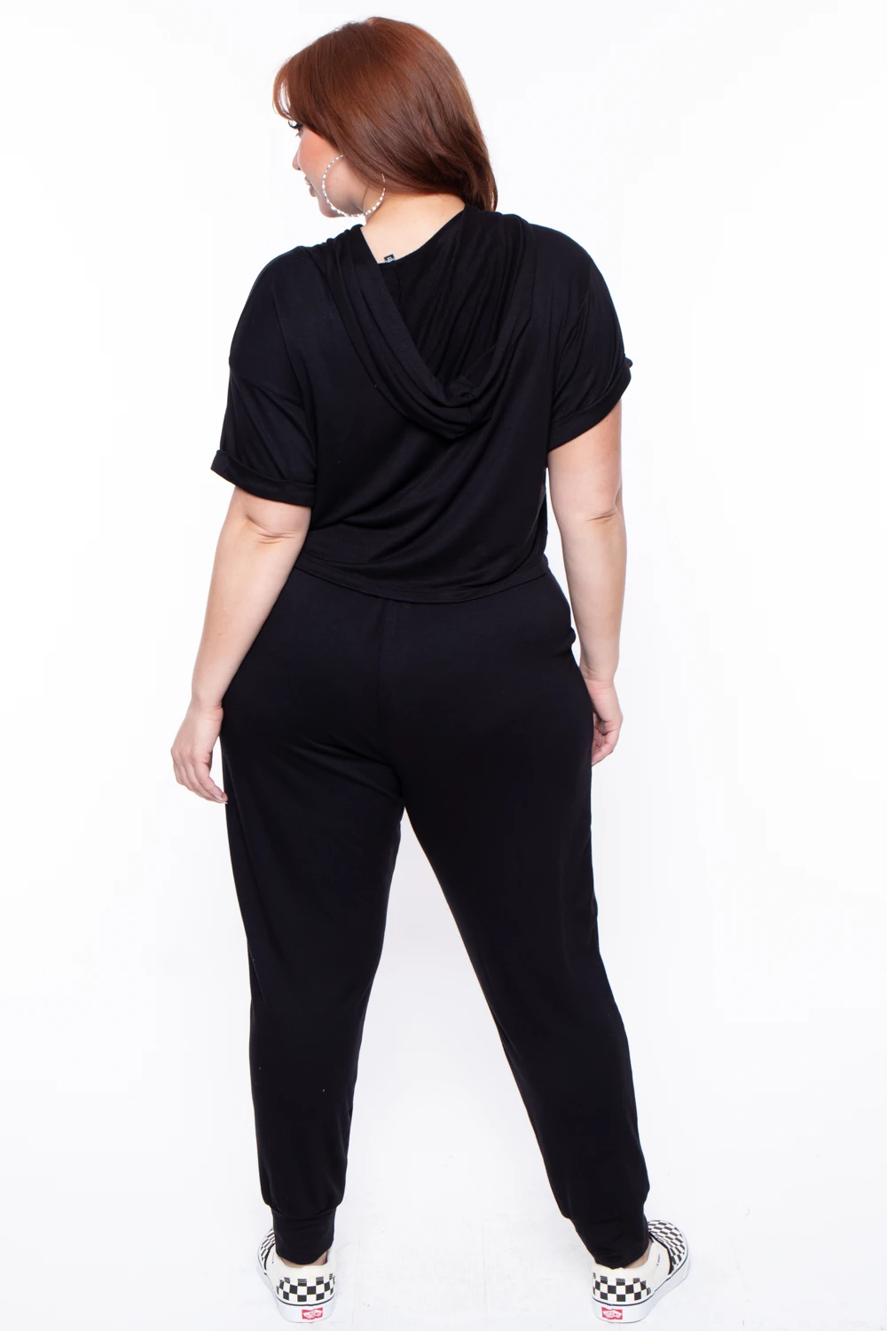 Plus Size Stelle Crop Hoodie & Joggers Set - Black Plus Size Stelle Crop Hoodie & Joggers Set - Black -Kitchensuppliesdeal curvy sense matching sets plus size stelle crop hoodie joggers set black 29254342901857