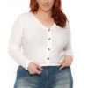 Ambiance Plus Size Delaney Sweater - Ivory -Kitchensuppliesdeal curvy sense sweaters cardigans plus size delaney sweater ivory 30598987415649