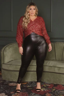 Plus Size Kathleen Cross Front Sweater - Burgundy -Kitchensuppliesdeal curvy sense sweaters cardigans plus size kathleen cross front sweater burgundy 30700397723745