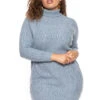 Plus Size Sharika Cable Knit Sweater - Blue 2 Plus Size Sharika Cable Knit Sweater - Blue -Kitchensuppliesdeal curvy sense sweaters cardigans plus size sharika cable knit sweater blue 30346758324321