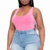 Plus Size Acid Wash Racerback Tank Bodysuit - Hot Pink 2 Plus Size Acid Wash Racerback Tank Bodysuit - Hot Pink -Kitchensuppliesdeal curvy sense tops plus size acid wash racerback tank bodysuit hot pink 31844597334113
