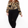 Solid Plus Size Baroque Print Top - Black 2 Solid Plus Size Baroque Print Top - Black -Kitchensuppliesdeal curvy sense tops plus size baroque print top black 29883122221153