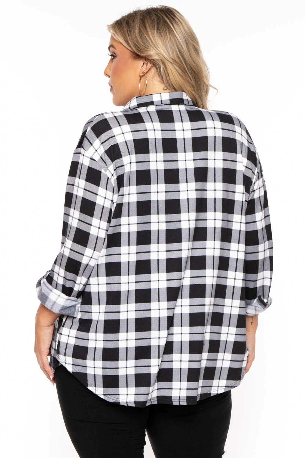 Plus Size Blake Button Top- Black Ambiance Plus Size Blake Button Top- Black -Kitchensuppliesdeal curvy sense tops plus size blake button top black 30158154203233