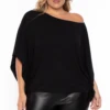 Plus Size Off The Shoulder Top - Black -Kitchensuppliesdeal curvy sense tops plus size off the shoulder top black 29883840397409