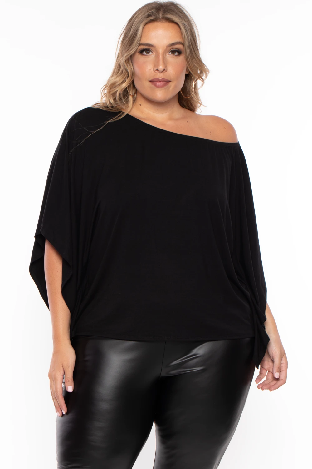 Plus Size Off The Shoulder Top - Black Plus Size Off The Shoulder Top - Black -Kitchensuppliesdeal curvy sense tops plus size off the shoulder top black 29883840397409