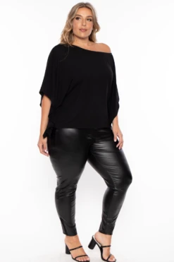 Plus Size Off The Shoulder Top - Black 5 Plus Size Off The Shoulder Top - Black -Kitchensuppliesdeal curvy sense tops plus size off the shoulder top black 29883845476449